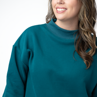 IN STOCK Marley Mock Neck Sweatshirt - Teal