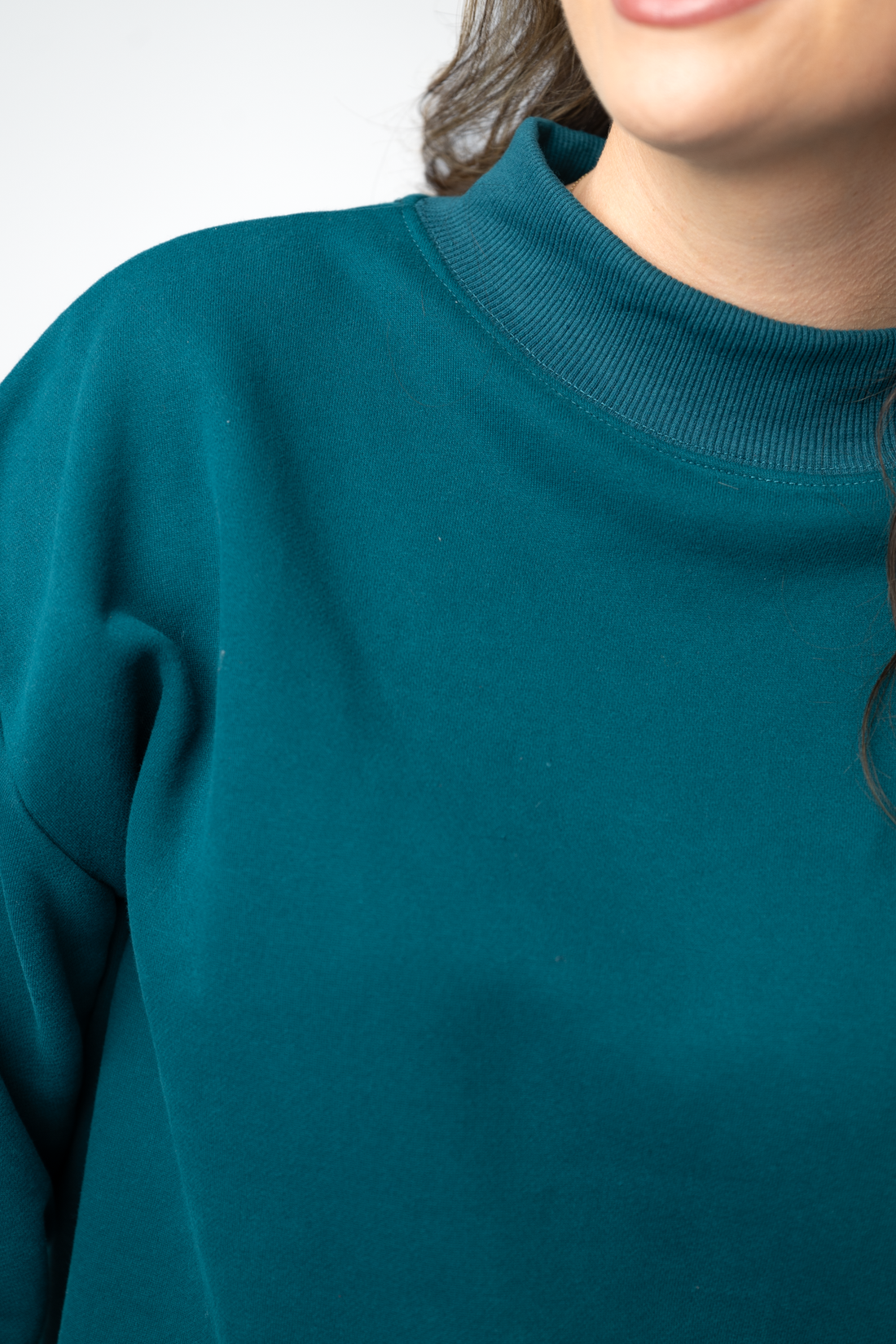 IN STOCK Marley Mock Neck Sweatshirt - Teal