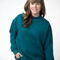 IN STOCK Marley Mock Neck Sweatshirt - Teal