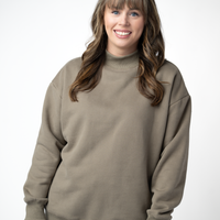 IN STOCK Marley Mock Neck Sweatshirt - Taupe