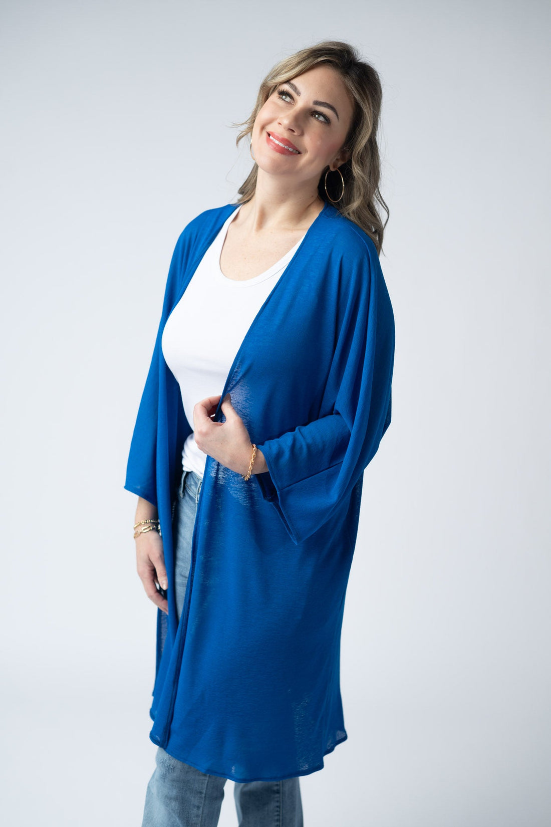 IN STOCK Ellie Cover-Up Kimono - Blue