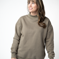 IN STOCK Marley Mock Neck Sweatshirt - Taupe