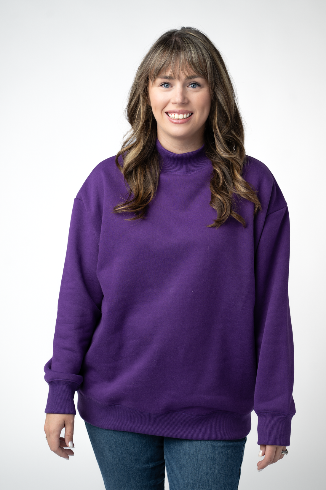 IN STOCK Marley Mock Neck Sweatshirt - Purple