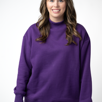 IN STOCK Marley Mock Neck Sweatshirt - Purple