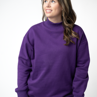 IN STOCK Marley Mock Neck Sweatshirt - Purple
