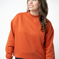 IN STOCK Marley Mock Neck Sweatshirt - Pumpkin