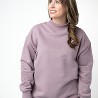 IN STOCK Marley Mock Neck Sweatshirt - Mauve