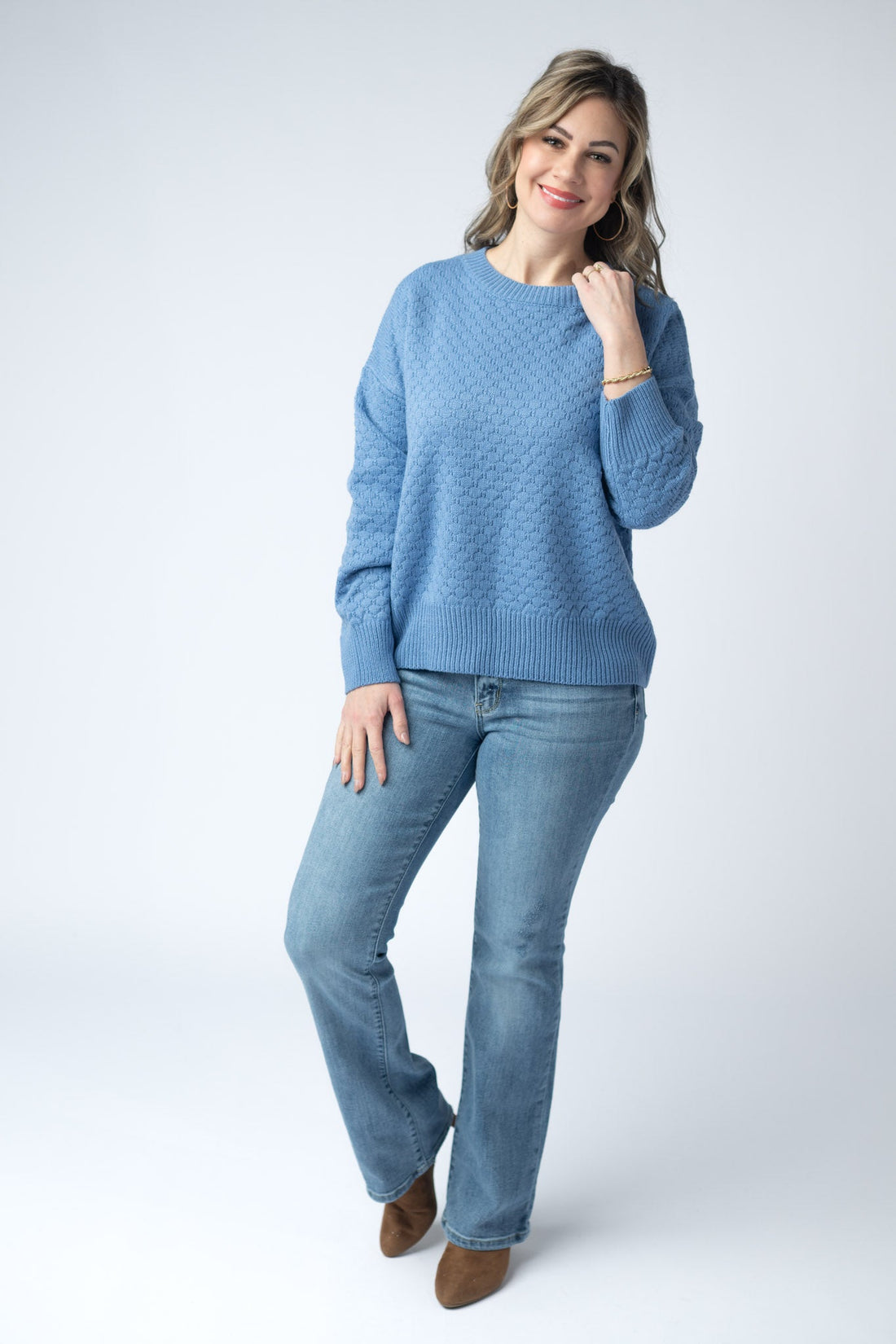 IN STOCK Gianna Pullover Sweater - Blue