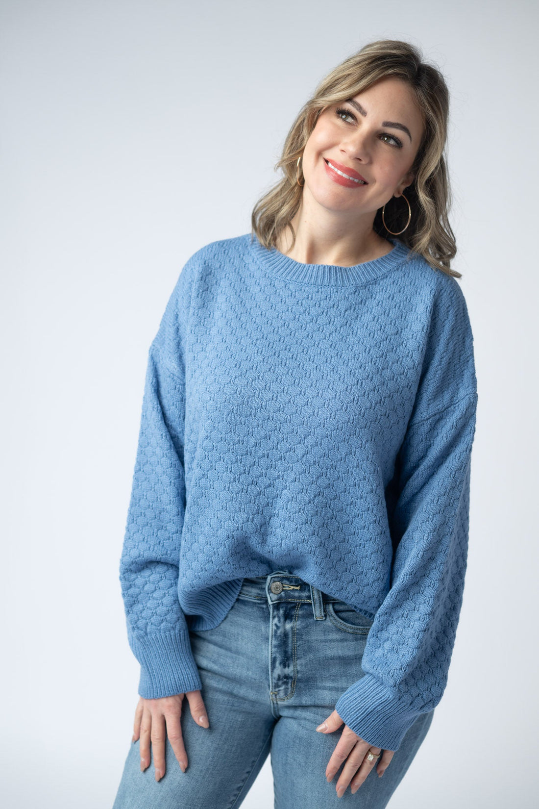IN STOCK Gianna Pullover Sweater - Blue