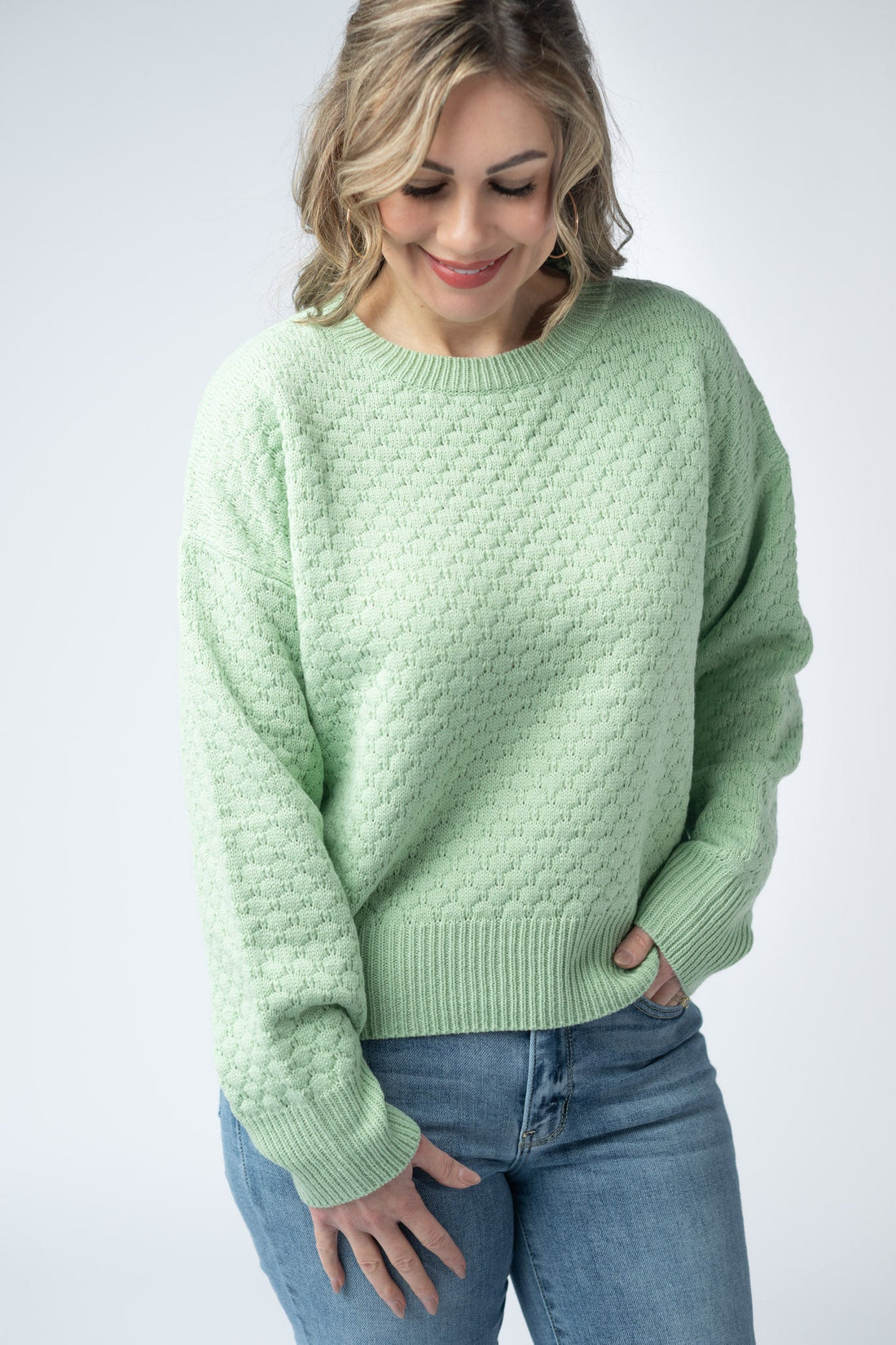 IN STOCK Gianna Pullover Sweater - Spring Sage Green