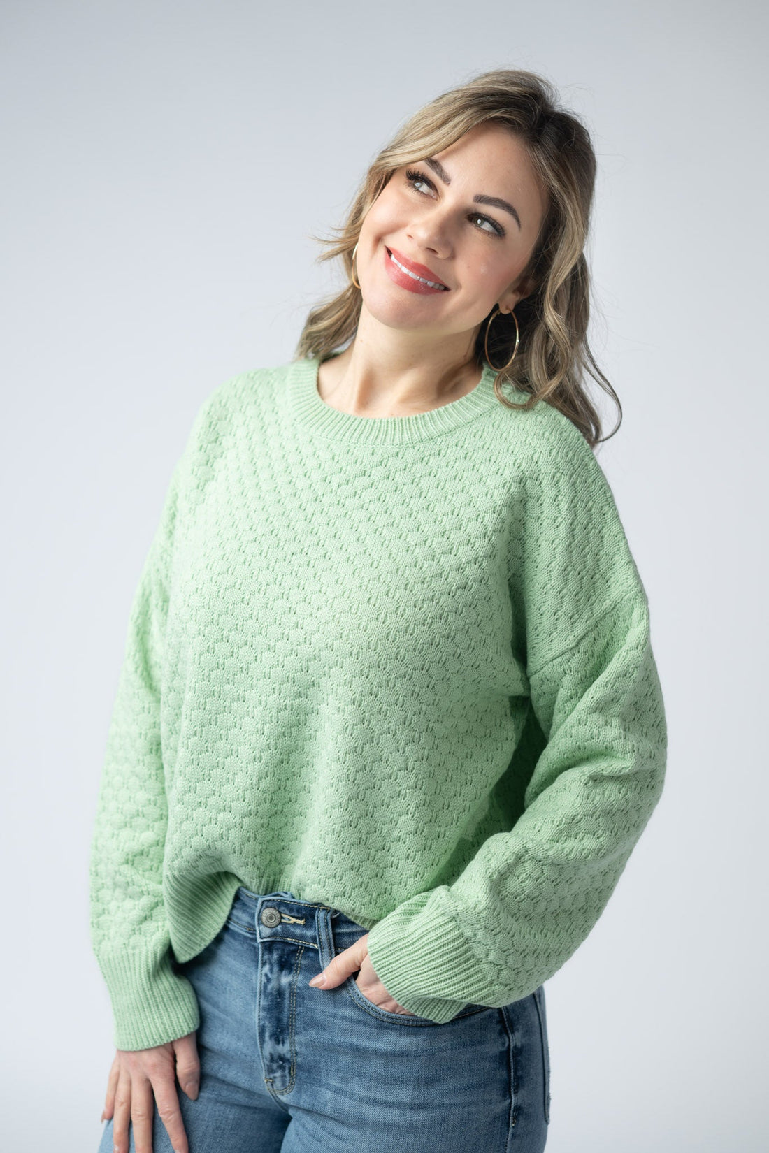IN STOCK Gianna Pullover Sweater - Spring Sage Green