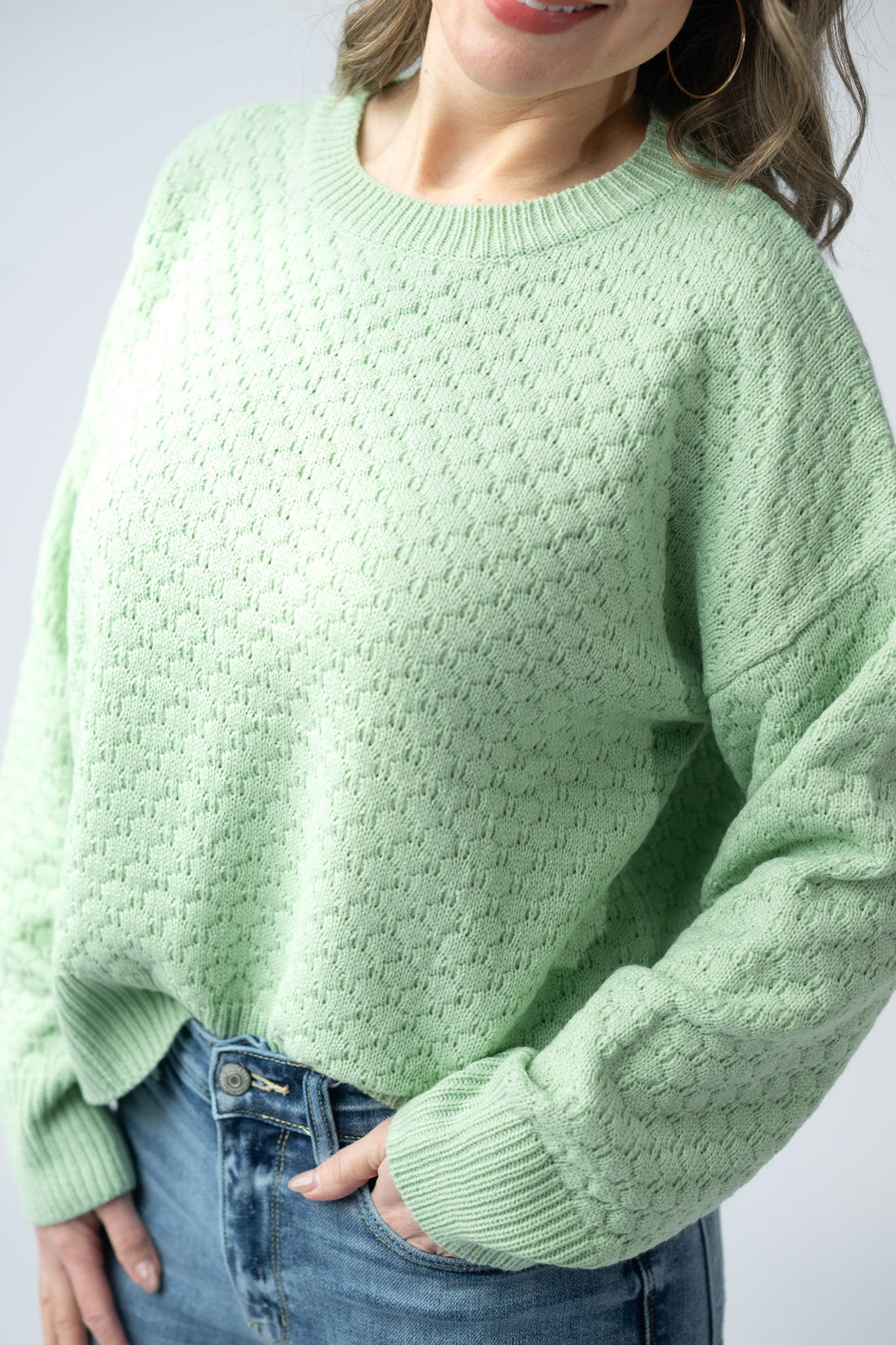 IN STOCK Gianna Pullover Sweater - Spring Sage Green