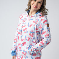 IN STOCK Hailey Pullover Hoodie - Patriotic Cherries