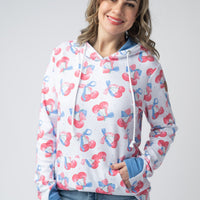 IN STOCK Hailey Pullover Hoodie - Patriotic Cherries
