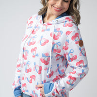 IN STOCK Hailey Pullover Hoodie - Patriotic Cherries