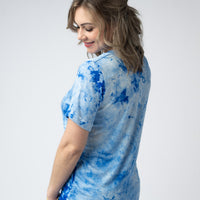 IN STOCK Sophie Top - Blue Tie Dye FINAL SALE