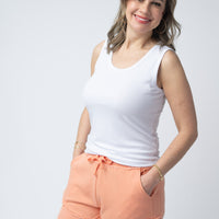 IN STOCK French Terry Stevie Shorts - Spring Peach