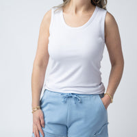 IN STOCK French Terry Stevie Shorts - Dusty Blue