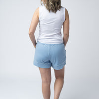 IN STOCK French Terry Stevie Shorts - Dusty Blue