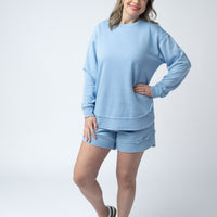 IN STOCK Vintage Wash Pullover - Dusty Blue