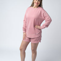 IN STOCK French Terry Stevie Shorts - Dusty Pink