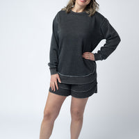 IN STOCK French Terry Stevie Shorts - Black