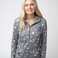 IN STOCK HalfZip Hoodie - Wildflower Meadow