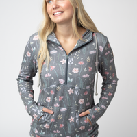 IN STOCK HalfZip Hoodie - Wildflower Meadow