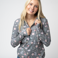 IN STOCK HalfZip Hoodie - Wildflower Meadow