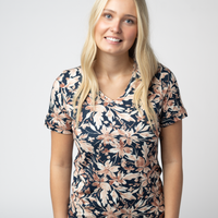 IN STOCK Sophie Top - Navy Autumn Petals