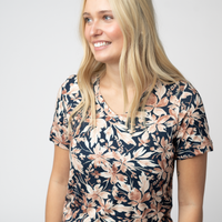 IN STOCK Sophie Top - Navy Autumn Petals