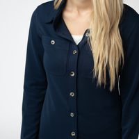IN STOCK Ryleigh Ribbed Button Down - Navy