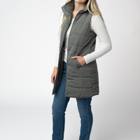IN STOCK Harlow Long Vest - Grey