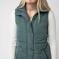 IN STOCK Harlow Long Vest - Teal