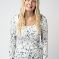 IN STOCK Alyssa Long Sleeve Top - Olive Meadow
