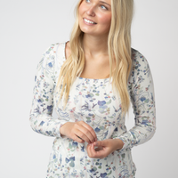 IN STOCK Alyssa Long Sleeve Top - Olive Meadow