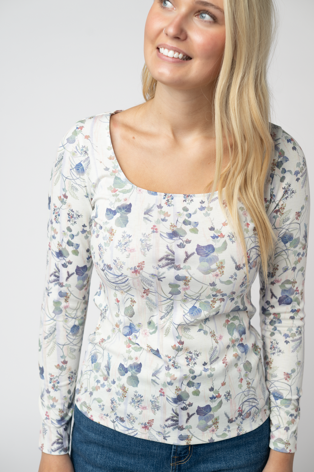 IN STOCK Alyssa Long Sleeve Top - Olive Meadow