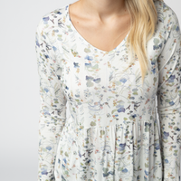 IN STOCK Long Sleeve Sarah Ruffle Top - Olive Meadow