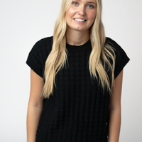 IN STOCK Kelly Knitted Top - Black