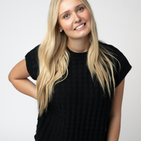 IN STOCK Kelly Knitted Top - Black
