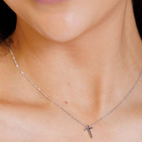 Dainty Silver Cross Necklace