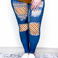 Fall Denim Leggings w/ Back Pockets!