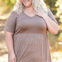 IN STOCK Sarah Ruffle Short Sleeve - Mocha | Women's Top FINAL SALE