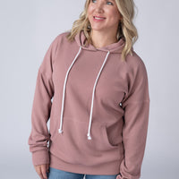 IN STOCK Kacey Ribbed Hoodie - Rose