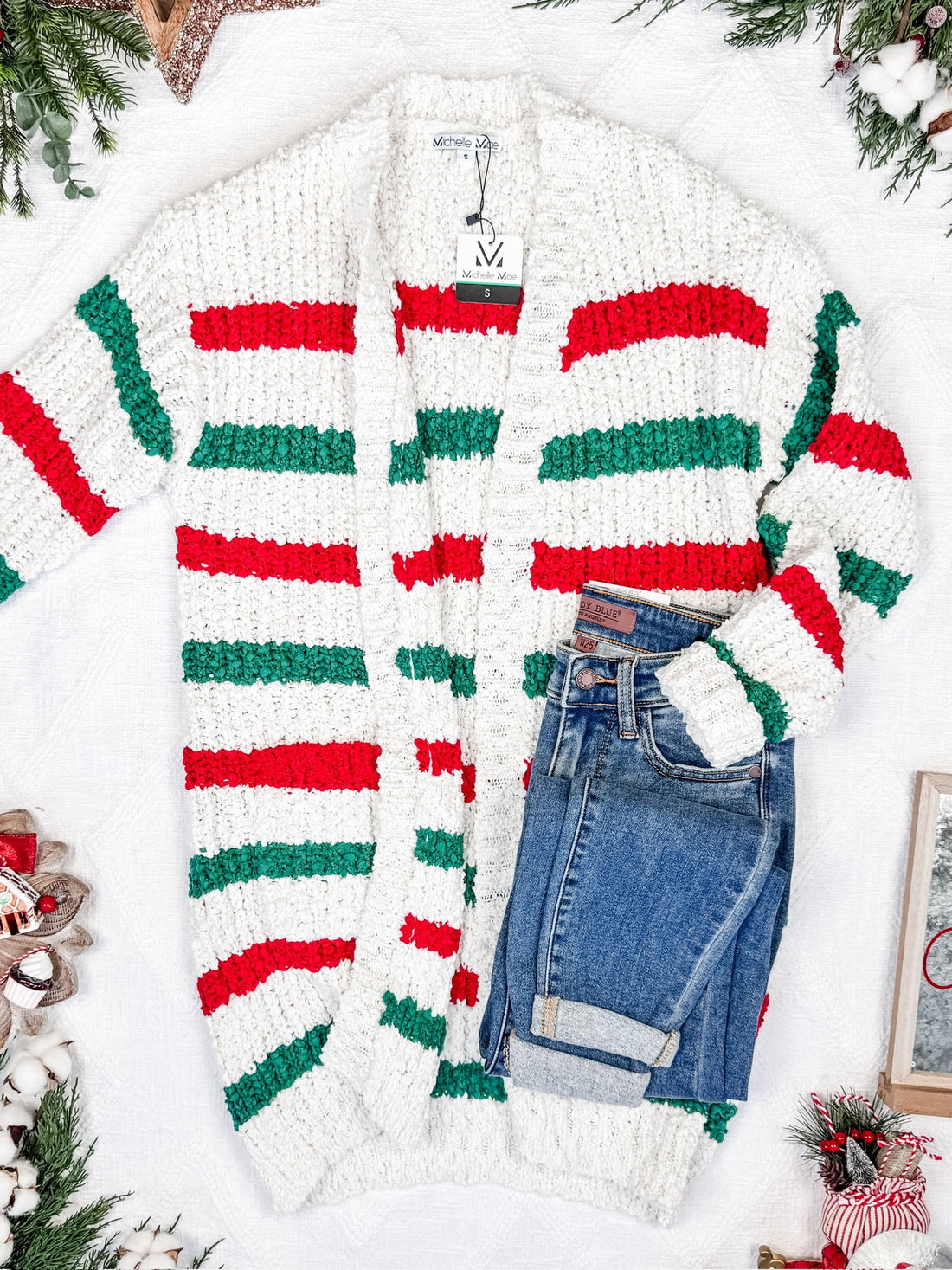 IN STOCK Christmas Stripe Cardigan