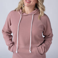 IN STOCK Kacey Ribbed Hoodie - Rose