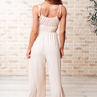 Eden Elastic Waist Jumpsuit Apricot