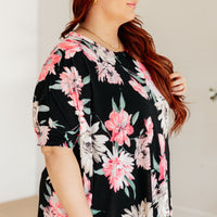 Essential Blouse in Black Floral