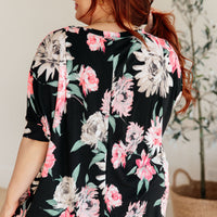 Essential Blouse in Black Floral