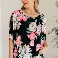 Essential Blouse in Black Floral